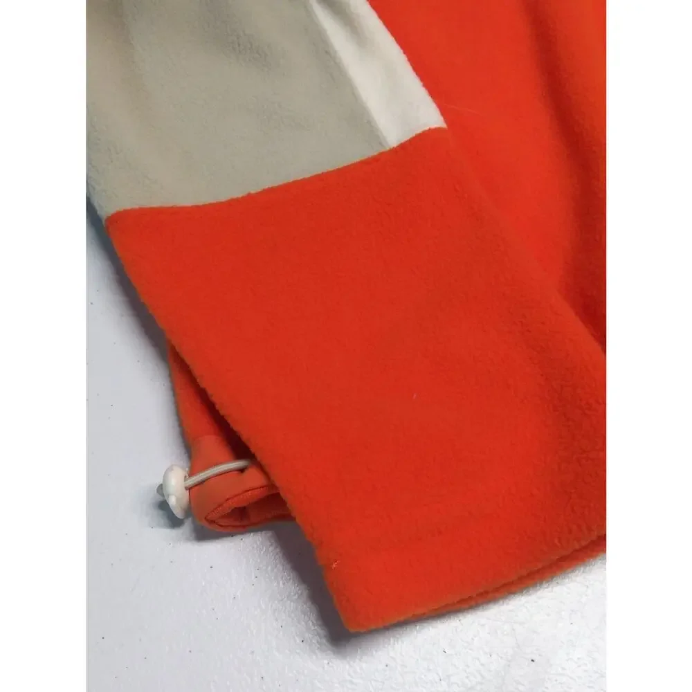 New Legends Vintage  Colorblock Orange & Cream Fleece Pullover Boys Size 7